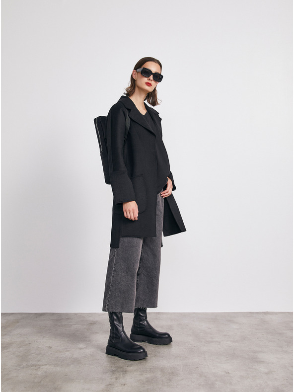 ZOOT.lab Palton negru de damă cu lână METROOPOLIS by ZOOT.lab Kandis