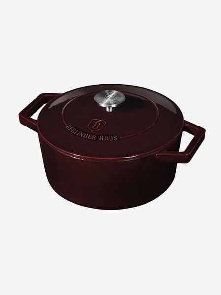 Berlingerhaus Tavă din fontă cu capac 24 cm Burgundy Line BERLINGERHAUS