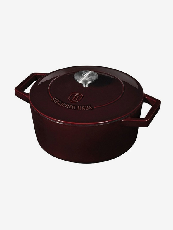 Berlingerhaus Tavă din fontă cu capac 24 cm Burgundy Line BERLINGERHAUS