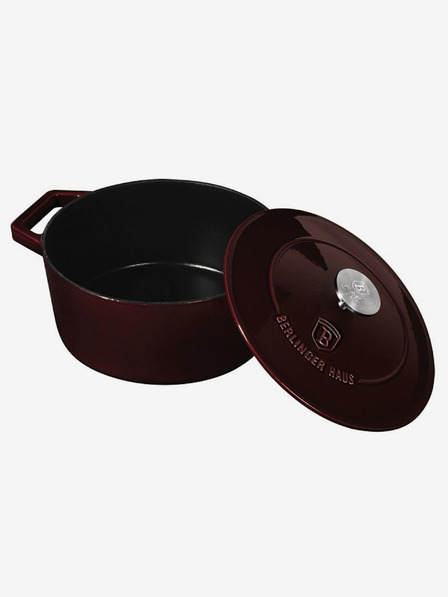Berlingerhaus Tavă din fontă cu capac 24 cm Burgundy Line BERLINGERHAUS