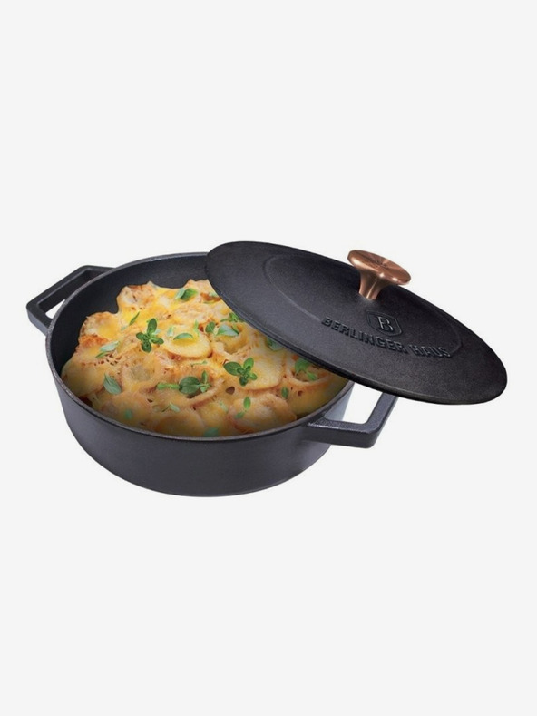 Berlingerhaus Tavă de copt din fontă cu capac 26 cm BERLINGERHAUS Black Rose Collection