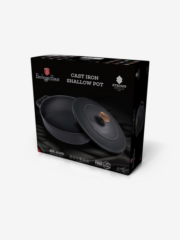Berlingerhaus Tavă de copt din fontă cu capac 26 cm BERLINGERHAUS Black Rose Collection