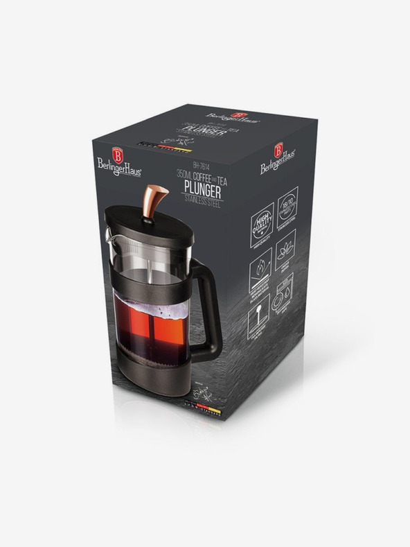 Berlingerhaus Ceainic pentru ceai și cafea French Press 350 ml Black Rose Collection BERLINGERHAUS