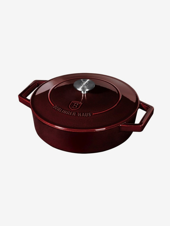 Berlingerhaus Tavă din fontă cu capac 26 cm Burgundy Line BERLINGERHAUS