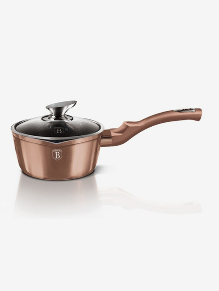 Berlingerhaus Cratiță cu capac și suprafață din marmură 16 cm Rosegold Metallic Line BERLINGERHAUS