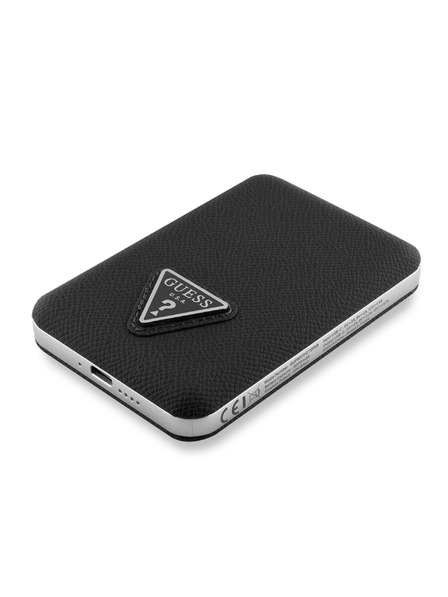 Guess Guess PU Grained Triangle Logo MagSafe Powerbank 5000mAh Negru