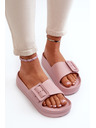 BIG STAR SHOES Sandale din spumă pentru femei cu platformă și cataramă Big Star roz