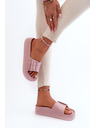 BIG STAR SHOES Sandale din spumă pentru femei cu platformă și cataramă Big Star roz
