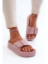 BIG STAR SHOES Sandale din spumă pentru femei cu platformă și cataramă Big Star roz