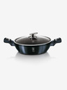 Berlingerhaus Tavă rotundă de copt cu suprafață de marmură și capac 28 cm BERLINGERHAUS Metallic Line Aquamarine Edition