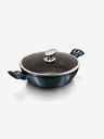 Berlingerhaus Tavă rotundă de copt cu suprafață de marmură și capac 28 cm BERLINGERHAUS Metallic Line Aquamarine Edition