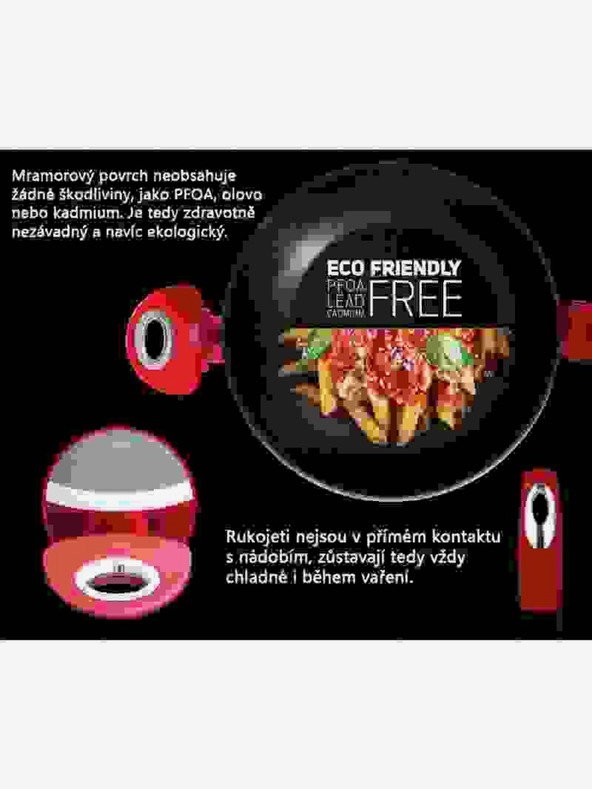 Berlingerhaus Tavă rotundă de copt cu suprafață de marmură și capac 28 cm BERLINGERHAUS Burgundy Metallic Line