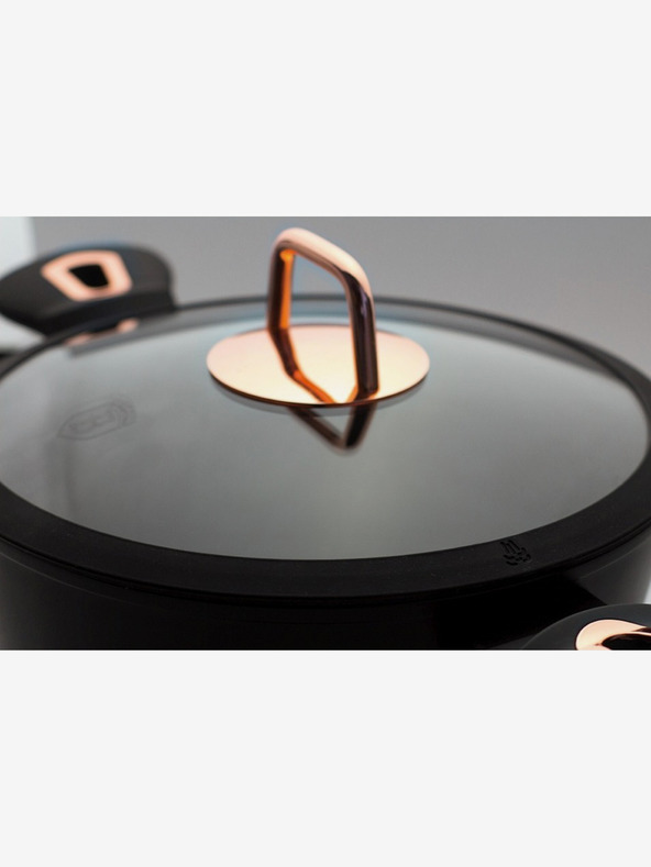 Berlingerhaus Plită de copt cu capac și suprafață din marmură 28 cm Black Rose Collection BERLINGERHAUS