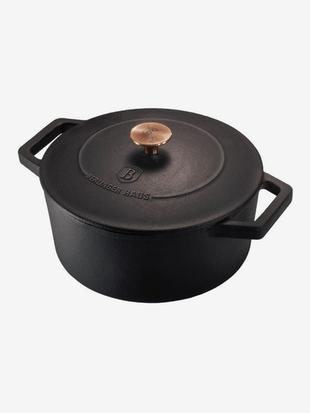 Berlingerhaus Tavă de copt din fontă cu capac 24 cm BERLINGERHAUS Black Rose Collection