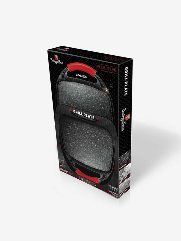 Berlingerhaus Plită pentru grătar cu suprafață din marmură Burgundy Metallic Line 36 cm BERLINGERHAUS