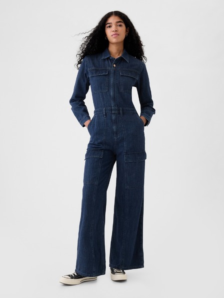 GAP Salopetă din denim cargo Utility GAP