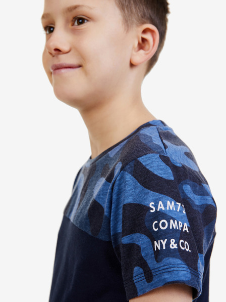 Sam 73 Tricou albastru închis cu model pentru băieți SAM 73 Moses