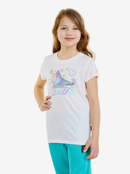 Sam 73 Tricou alb pentru fete cu imprimeu SAM 73 Ursula
