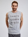 Sam 73 Tricou fără mâneci pentru bărbați gri deschis cu SAM 73 Edgar