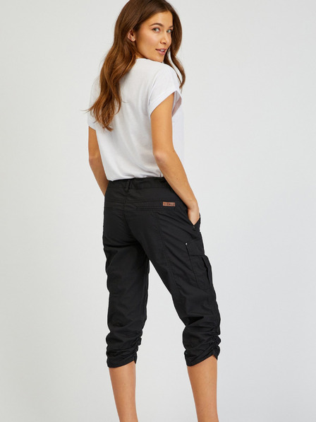 Sam 73 Pantaloni trei sferturi SAM73 Fornax negri pentru femei