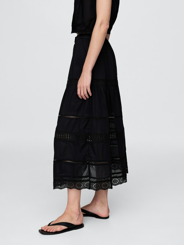 GAP Fustă maxi cu dantelă GAP