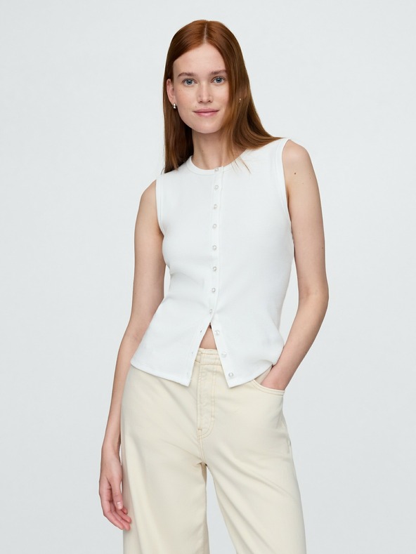 GAP Vestă cardigan cu nervuri GAP