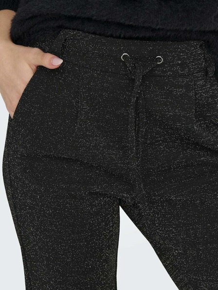 ONLY Pantaloni negri strălucitori pentru femei ONLY