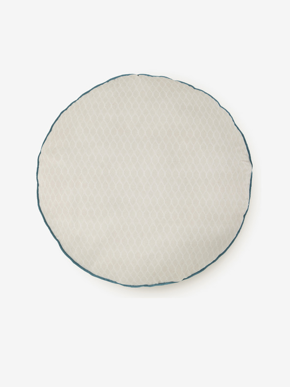 HIP Diametru 55 cm - Pernă reversibilă albastră și crem cu motiv HIP Camunda