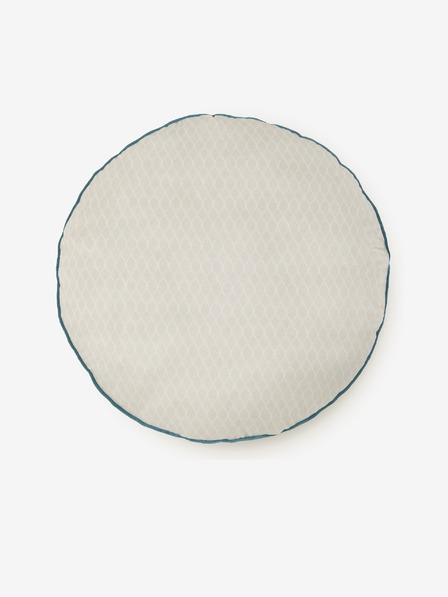 HIP Diametru 55 cm - Pernă reversibilă albastră și crem cu motiv HIP Camunda
