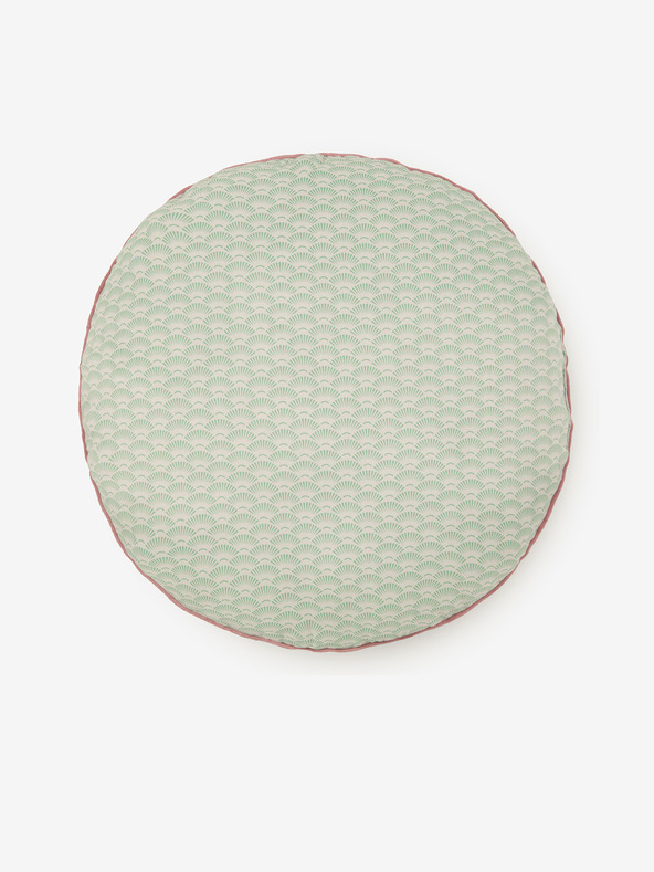 HIP Diametru 55 cm - Pernă reversibilă roz și verde cu motivul HIP Romini