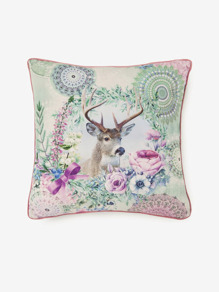 HIP 48 x 48 cm - Pernă reversibilă HIP Romini verde și roz