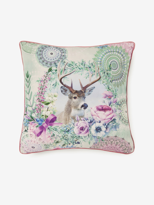 HIP 48 x 48 cm - Pernă reversibilă HIP Romini verde și roz