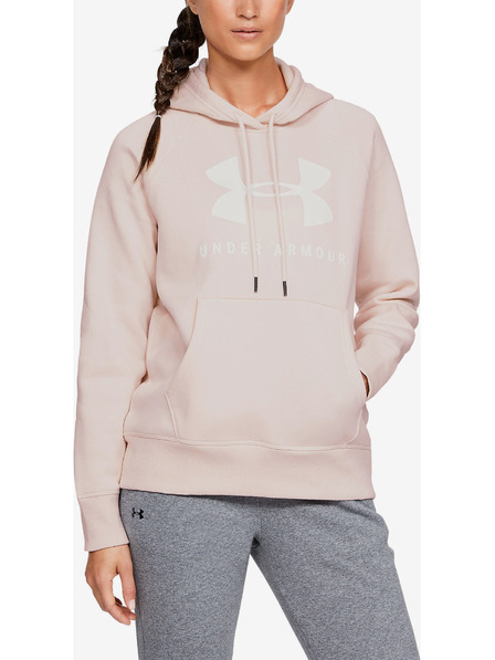 Under Armour Hanorac feminin Under Armour RIVAL FLEECE SPORTSTYLE GRAPHIC HOODIE-B